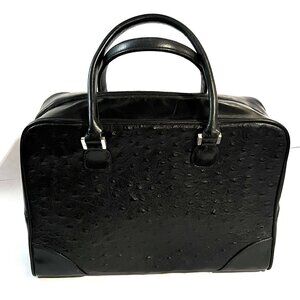 Rafe New York Black Ostrich-like Leather Bag --Used only Once!